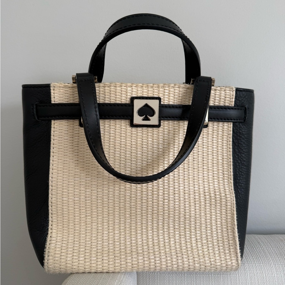 Kate Spade straw bucket bag.